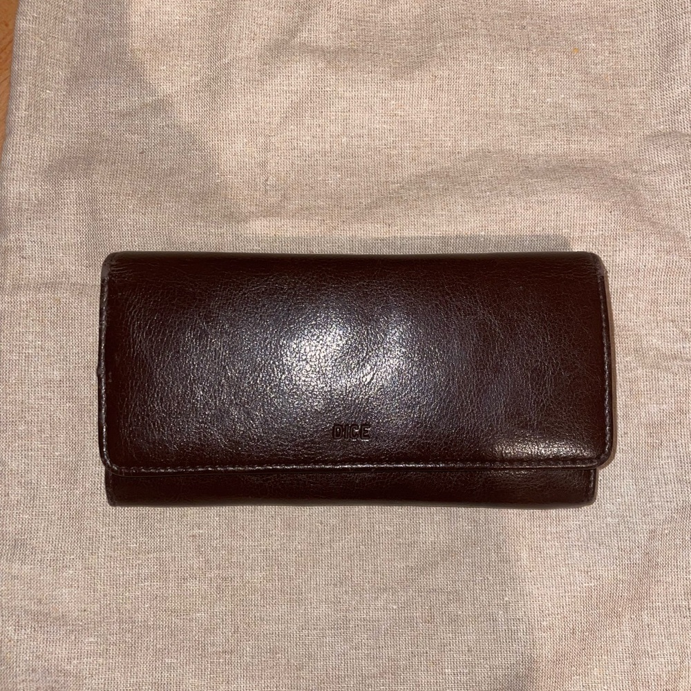 Dice Brown Leather Wallet